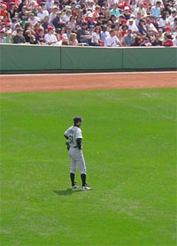 Ichiro in right at Fenway 4.15.2006